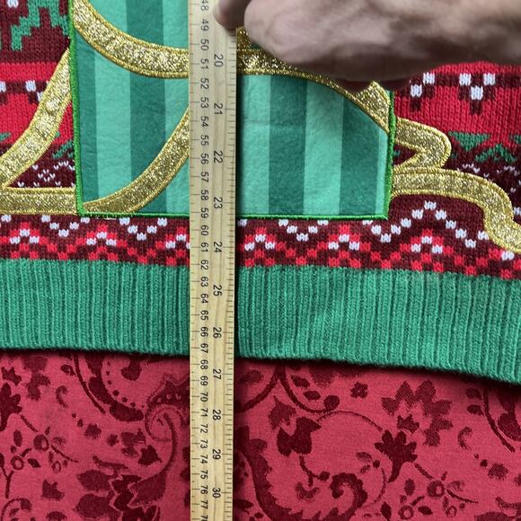 NWT Holiday Time‎ Kitty Cat Christmas Sweater Men’s S Multicolor Drink Holder - Picture 6 of 9